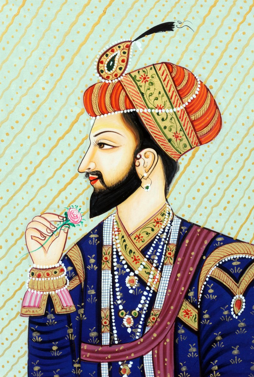 Miniatura przedstawiająca cesarza Mogołów Shah Jahana autorstwa School Indian