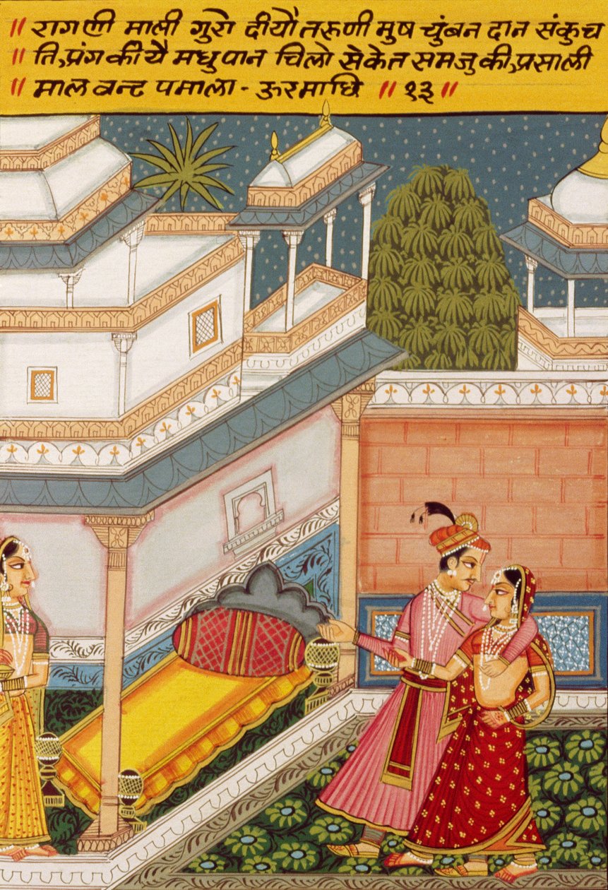 Miniatura na papierze, Ragini Mali Guro, Szkoła Nathdwara autorstwa School Indian