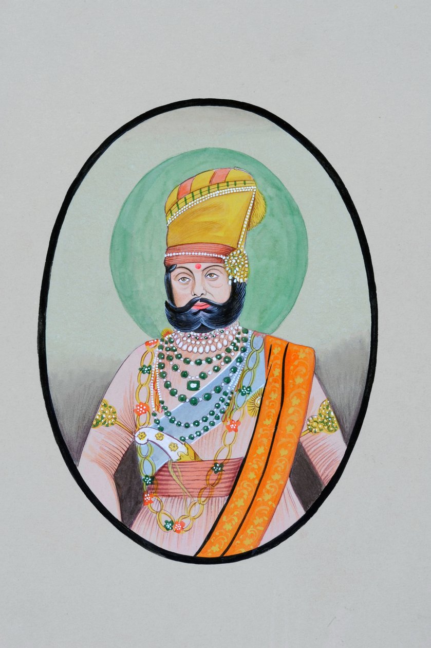 Miniaturowy panting maharadży Jaswanta Singha z Jodhpur autorstwa School Indian