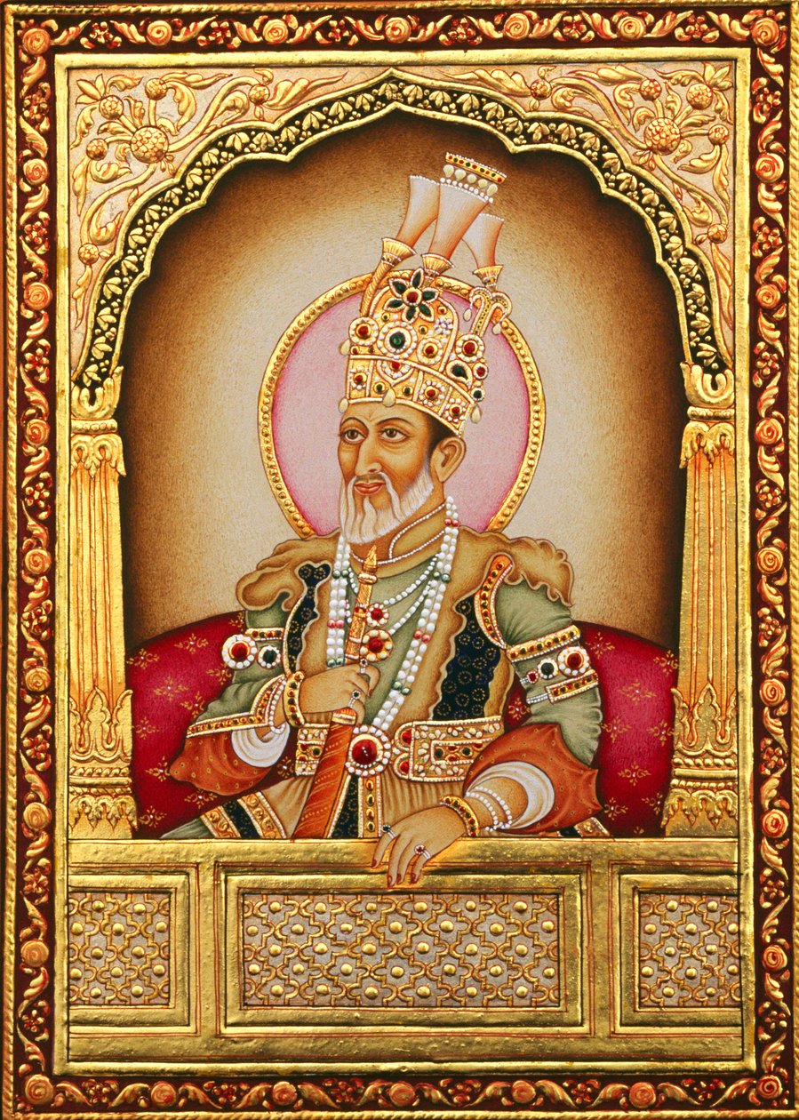Miniaturowe malarstwo Mogołów Bahadur Shah Zafar autorstwa School Indian