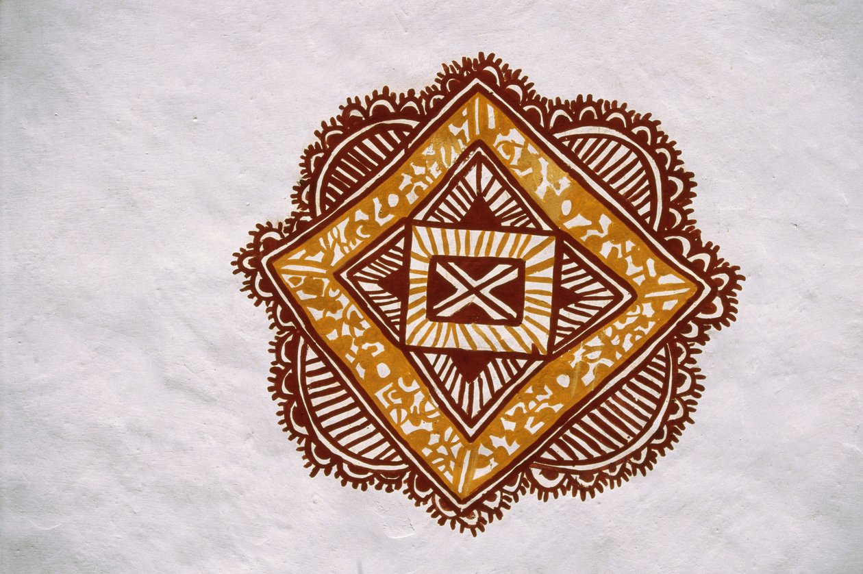 Miejsca malowania mandna w Jawaly Kala Keuarra, Jaipur, Radżastan autorstwa School Indian