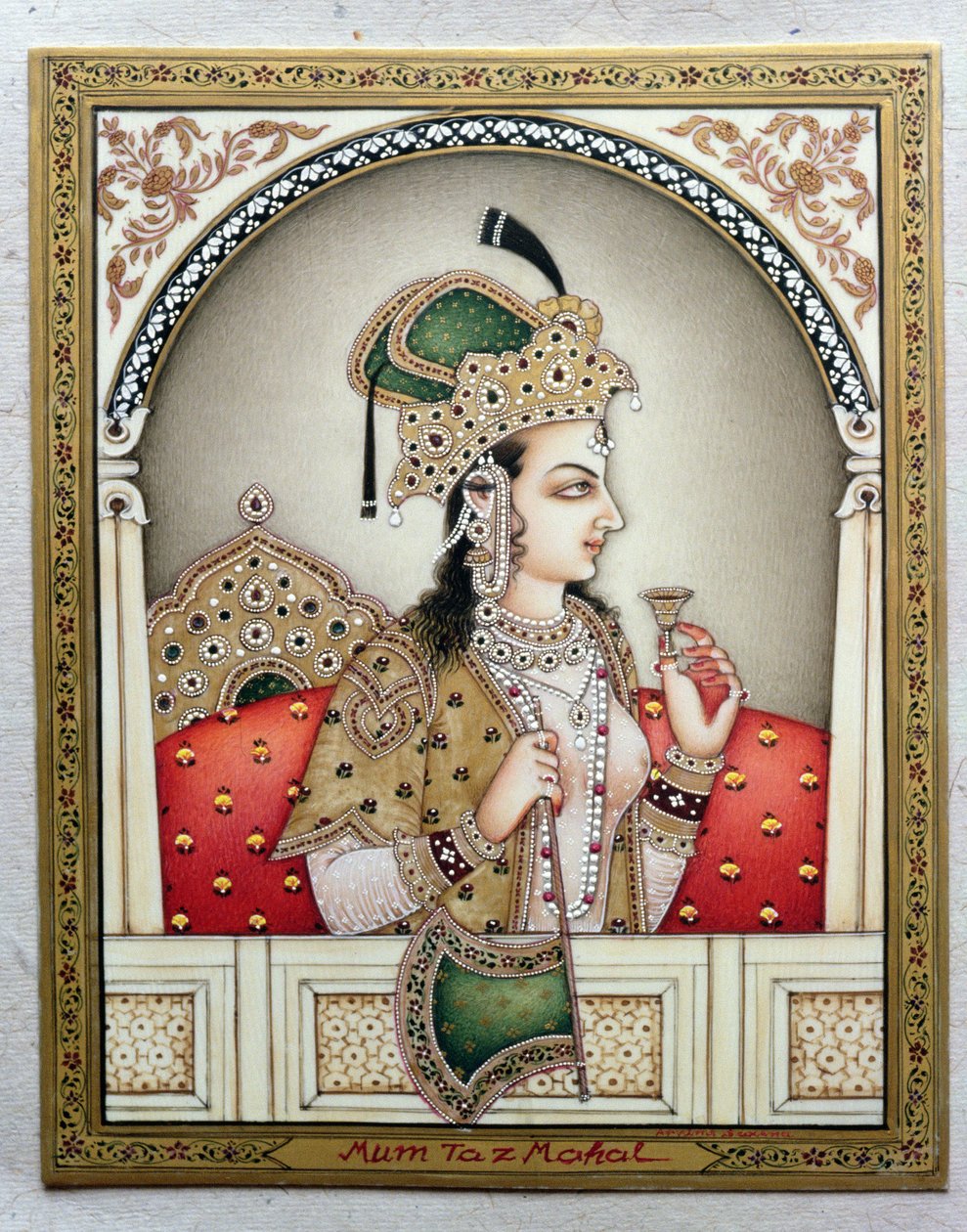 Portret Arjumand Banu Begum (zm. 1631) Mumtaz-i Mahal autorstwa School Indian