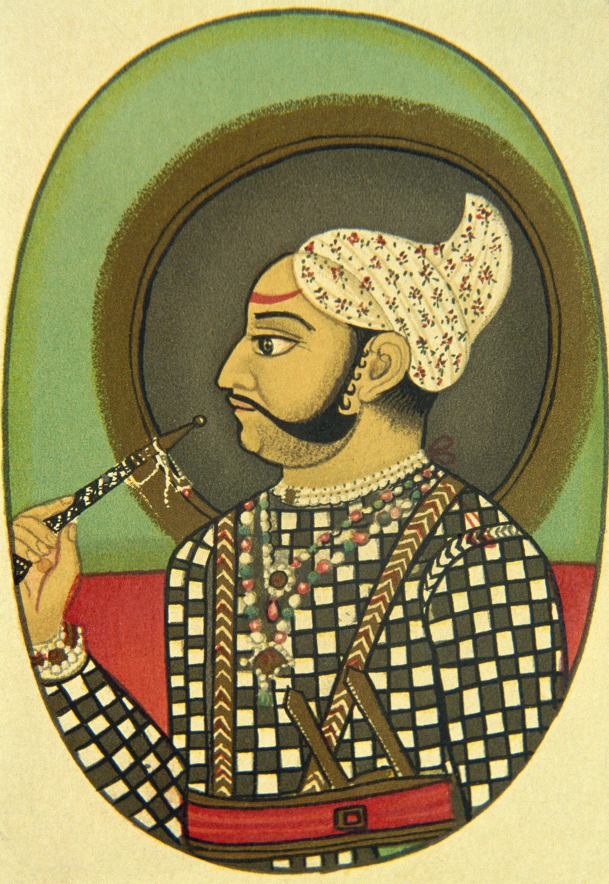 Portret maharadży Bundi Budh Singha, Indie autorstwa School Indian