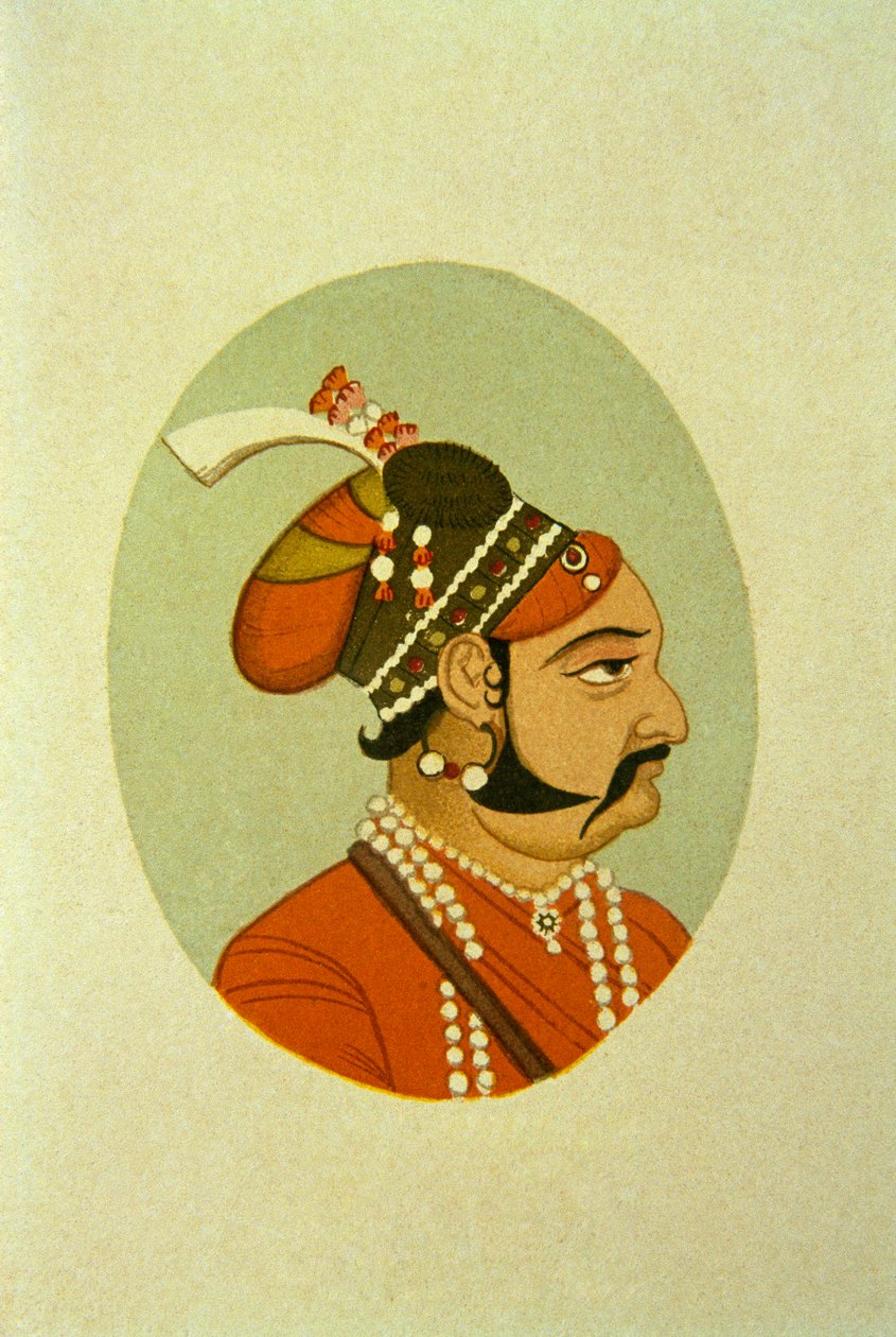 Portret maharadży Jaisalmara Jaswanta Singha, Indie autorstwa School Indian