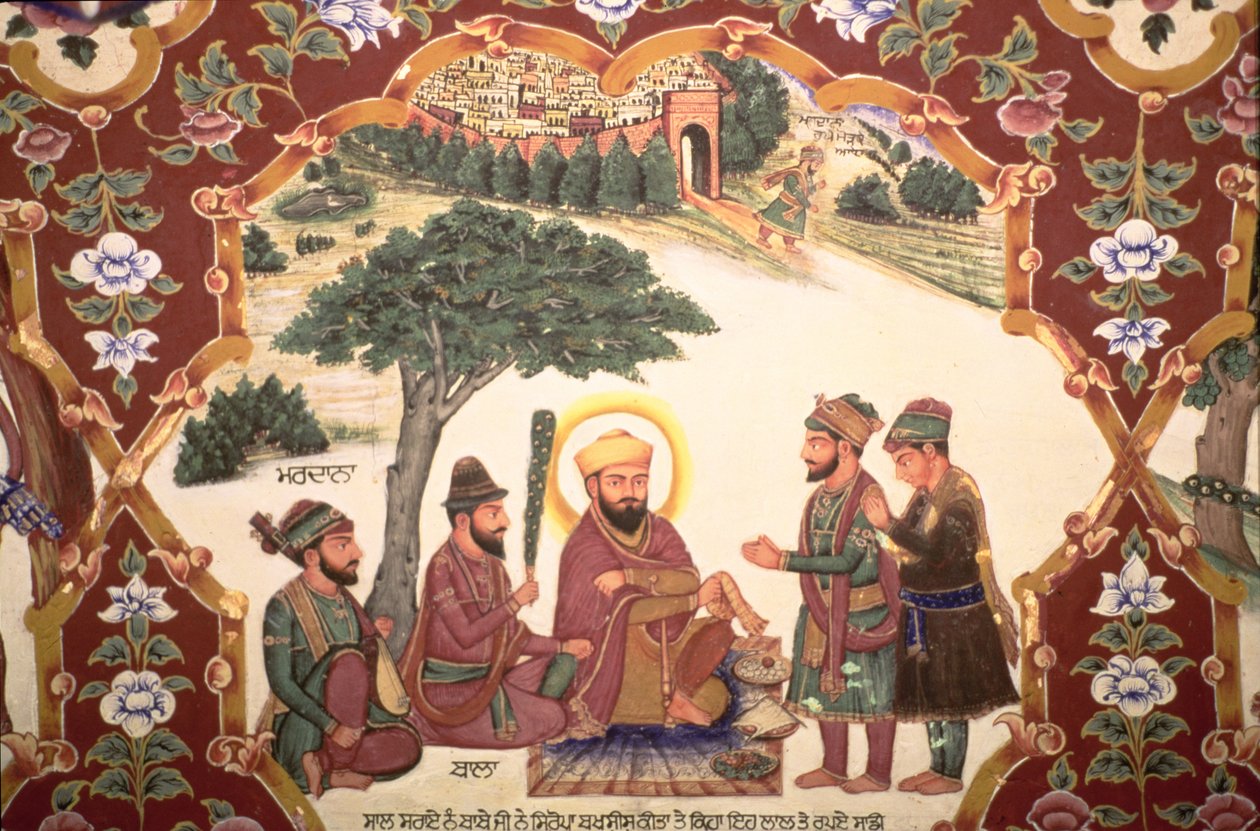 Malarstwo religijne w Gurudwara Baba Atalti (zdjęcie) autorstwa School Indian