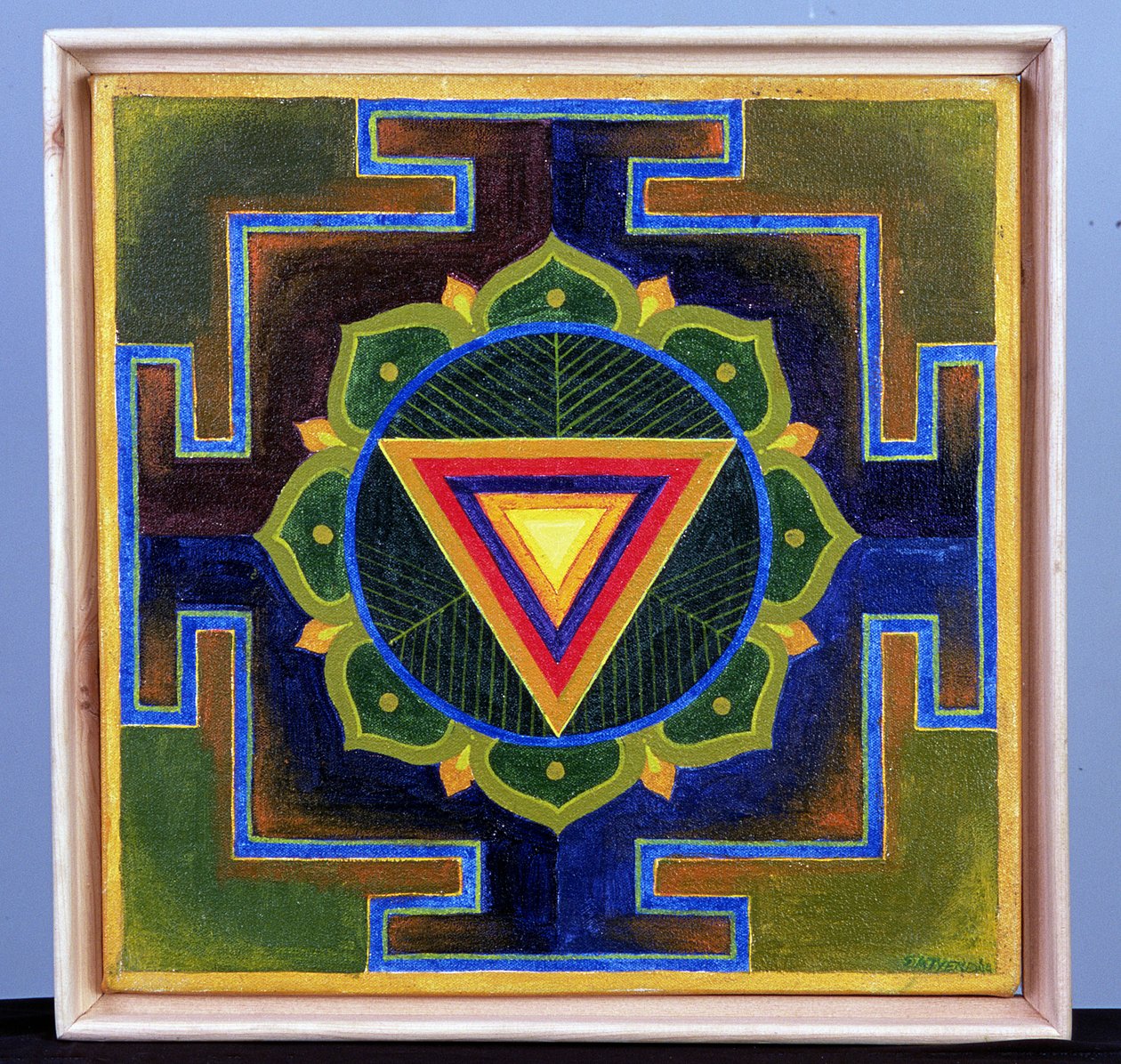 Obraz Shiv Yantra (pigment na desce) autorstwa School Indian
