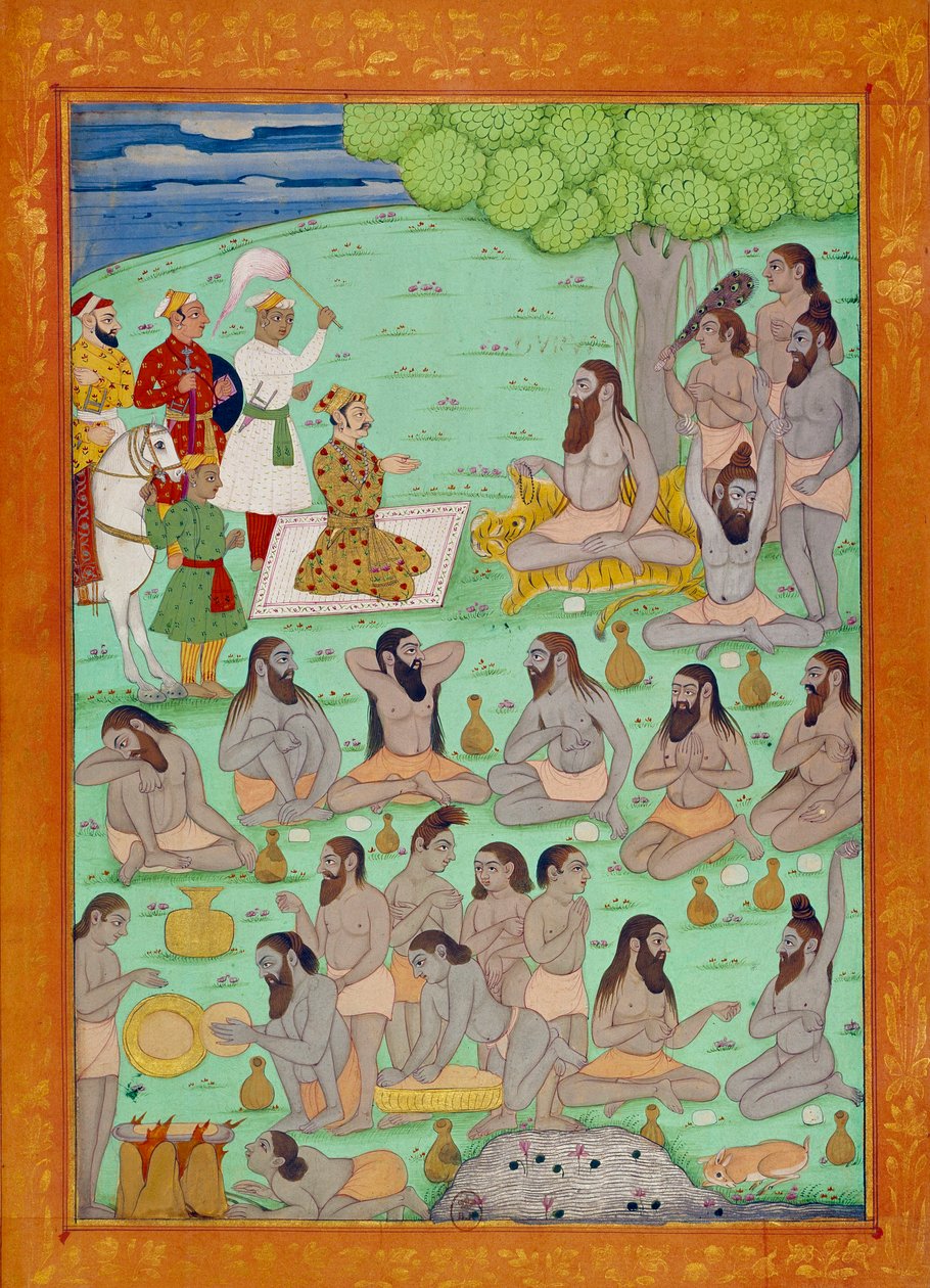 Władca i guru dwór Szacha Alema. Miniatury indyjskie i perskie w „Historii Indii od Tamertante do Orangreyb” Niccolo Manucci (1638-1717). BN, Paryż. autorstwa School Indian