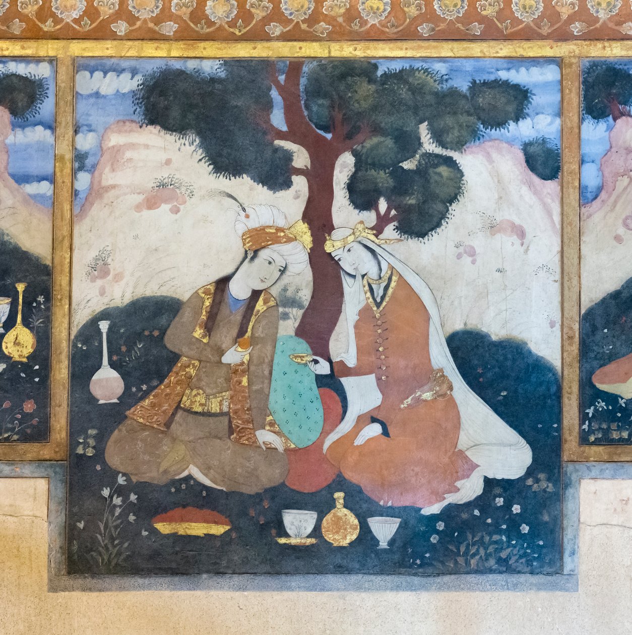 Świeże w Chehel Sotoun Palace, Isfahan, Iran autorstwa School Iranian