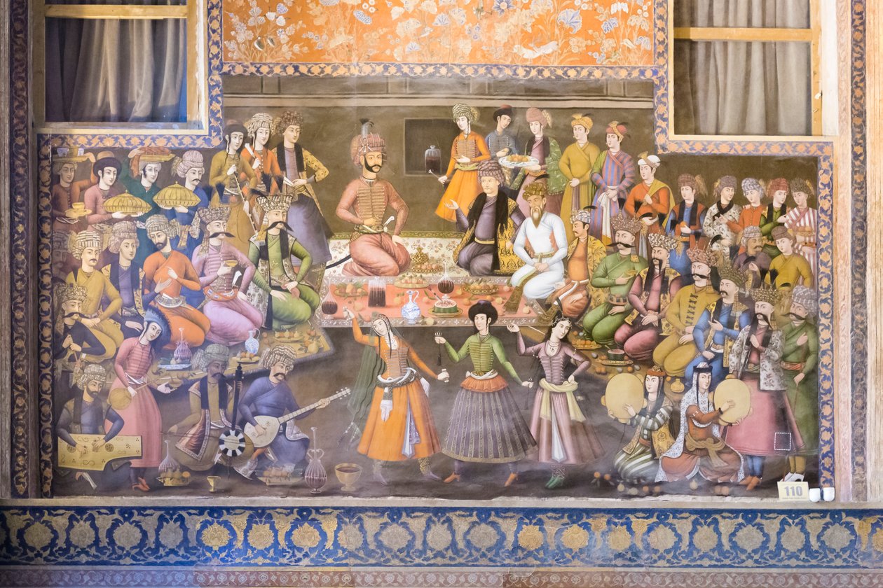 Świeże w Chehel Sotoun Palace, Isfahan, Iran autorstwa School Iranian