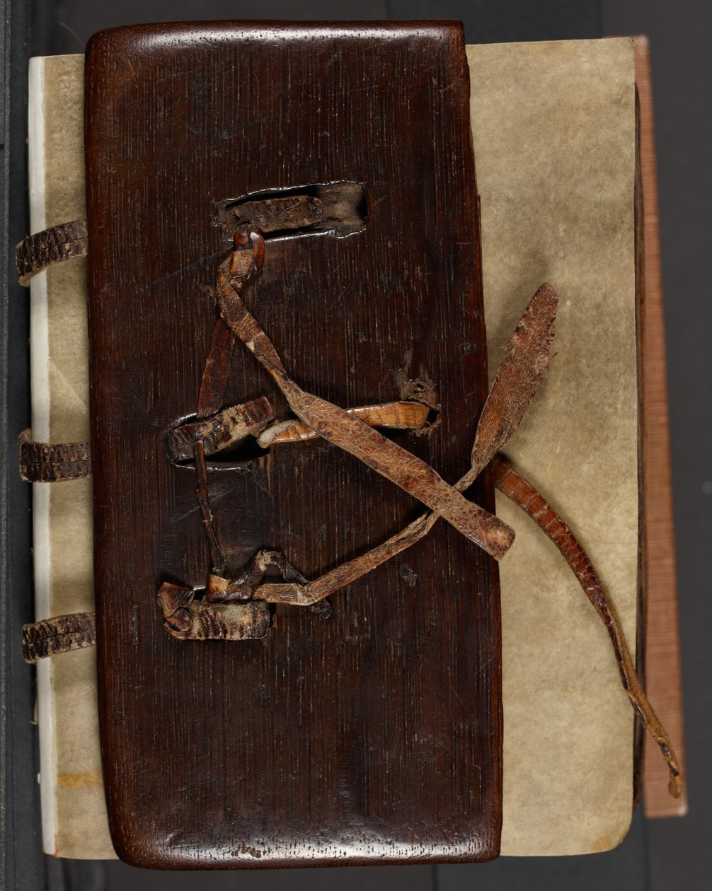 MS CCC 282 Corpus Oprawa Księgi Mszału Irlandzkiego, c.1120-30 (dąb, skóra i welin) autorstwa School Irish