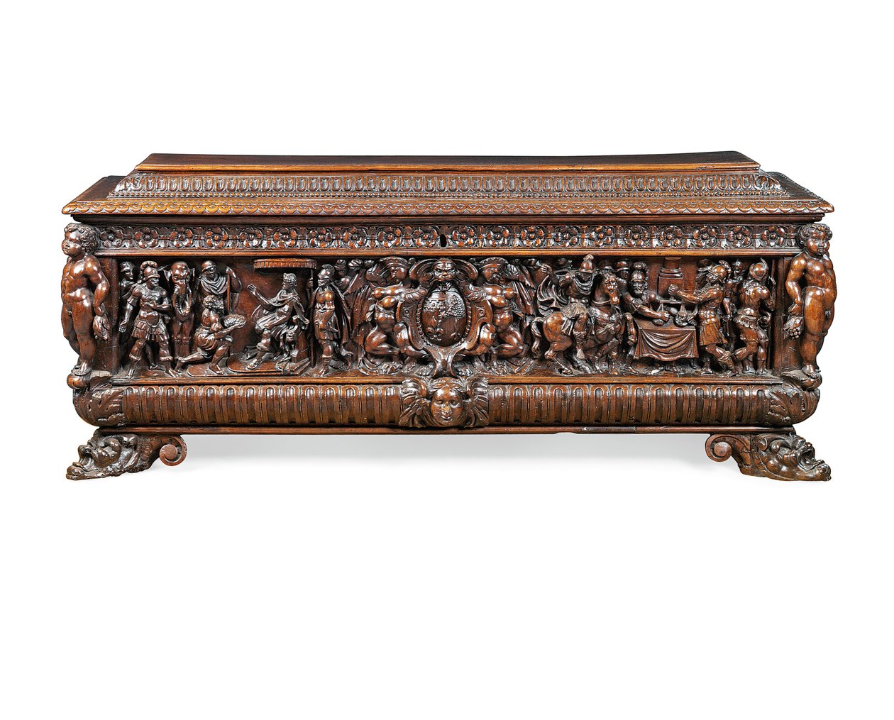 Kasa herbowa, Rzym, koniec XVI/początek XVII w. (orzech) autorstwa School Italian