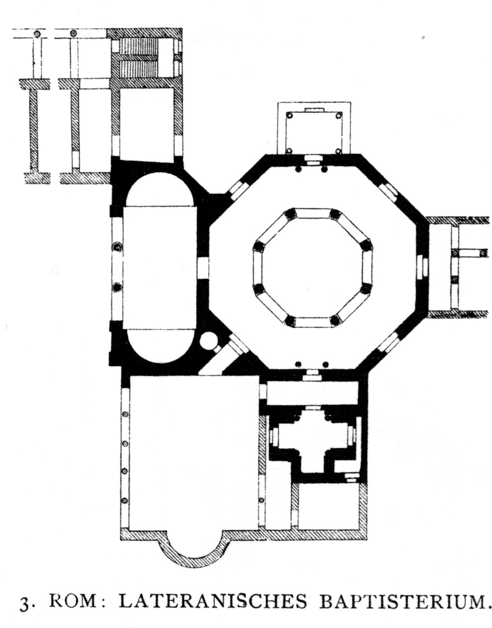 Plan Baptysterium Laterańskiego w Rzymie (lito) autorstwa School Italian