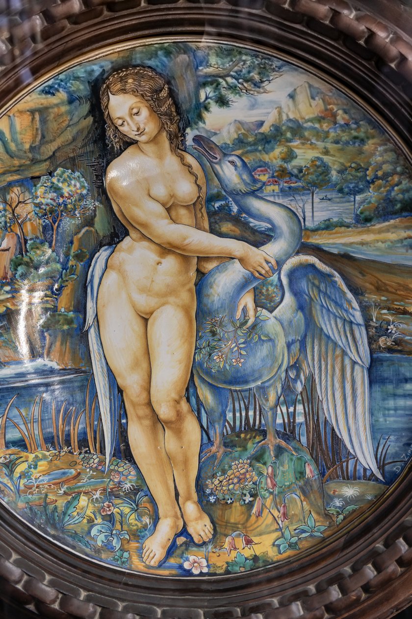 Leda i łabędź autorstwa School Italian