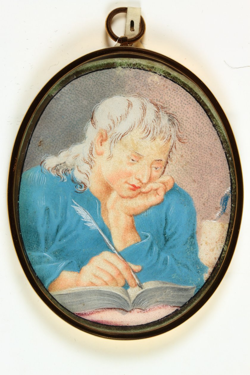 Św. Jan Ewangelista (akwarela na welinie) autorstwa School Italian