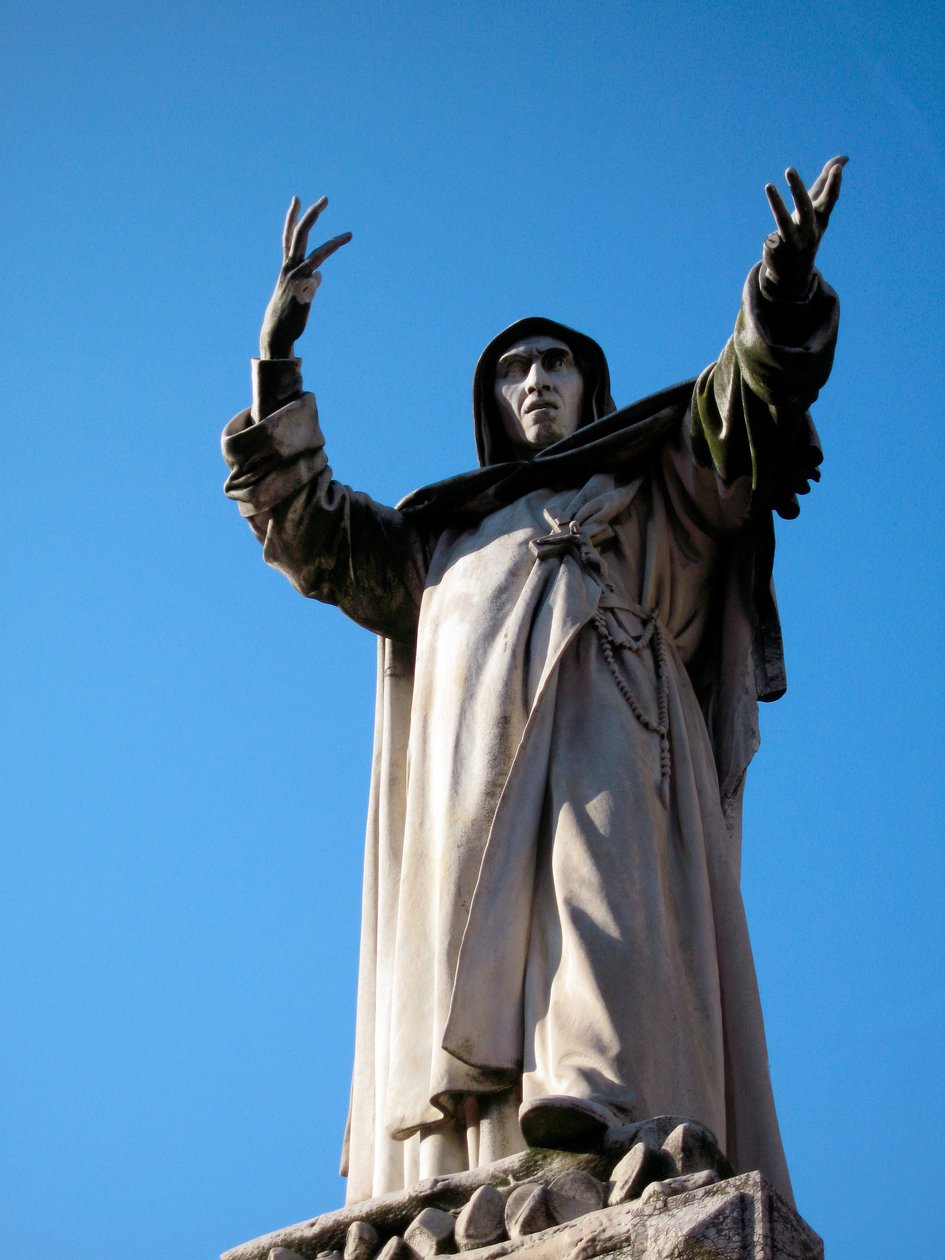 Posąg Hieronima Savonaroli (Girolamo Savonarola autorstwa School Italian