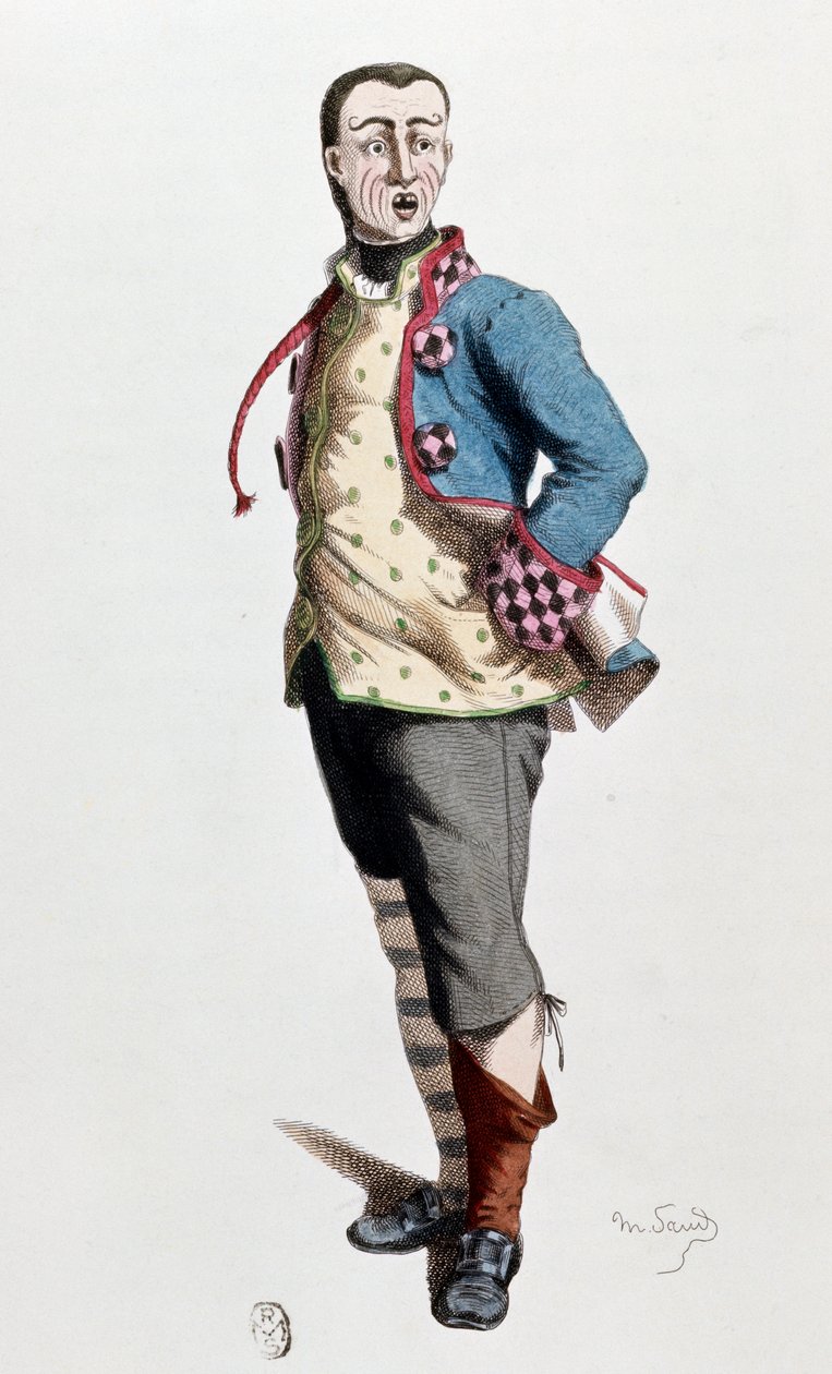 Stenterello, tradycyjny karnawałowy charakter z Florencji, Włochy autorstwa School Italian