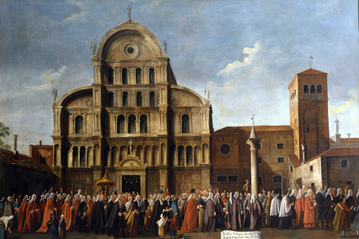 Wenecja. Wizyta Doży na Święto Wielkanocne u św. Zachariasza. Wenecja, Pinacoteca Querini - Stampalia. autorstwa School Italian
