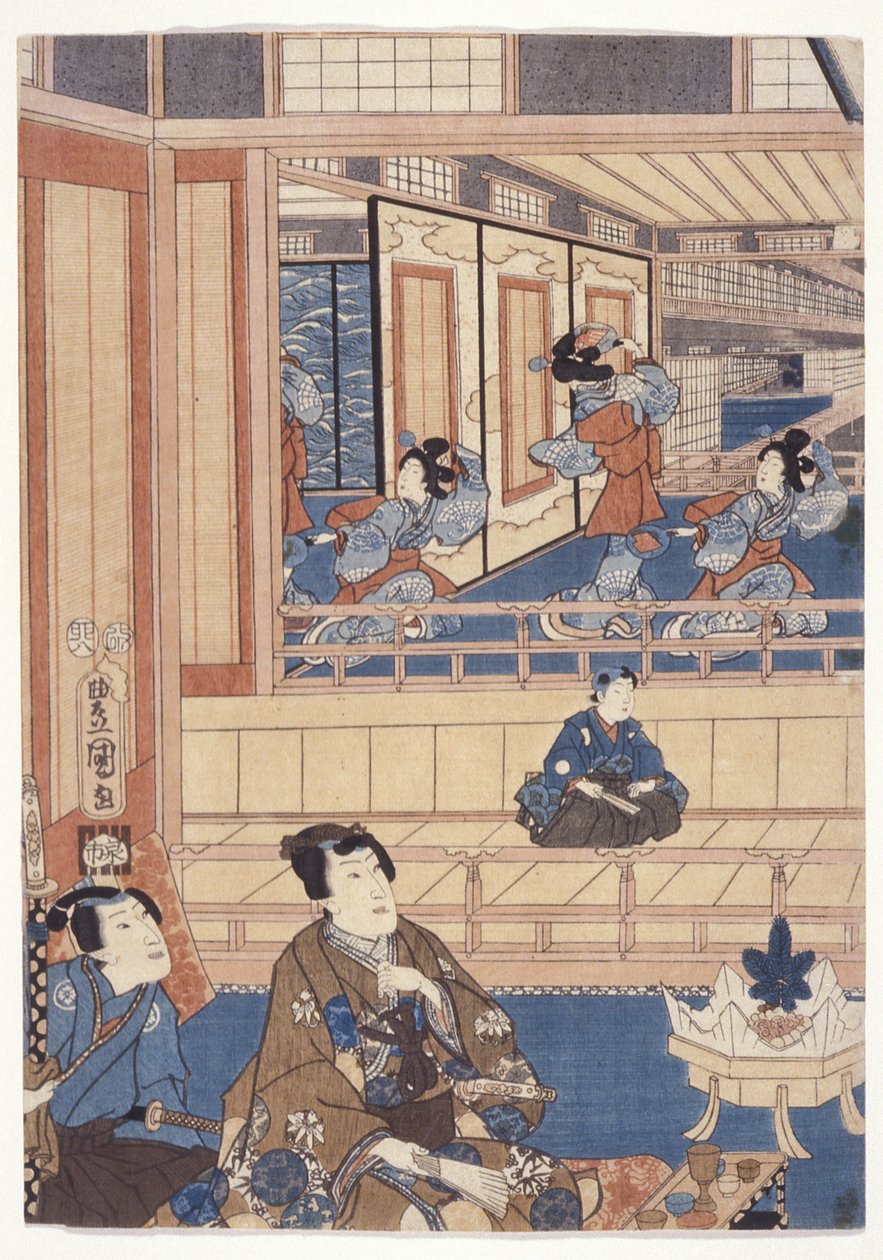 Genji (drzeworyt kolorowy) autorstwa School Japanese