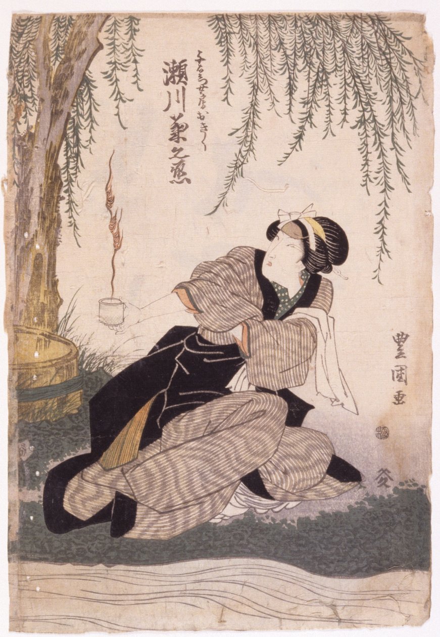 Segawa Kikunojo (drzeworyt kolorowy) autorstwa School Japanese