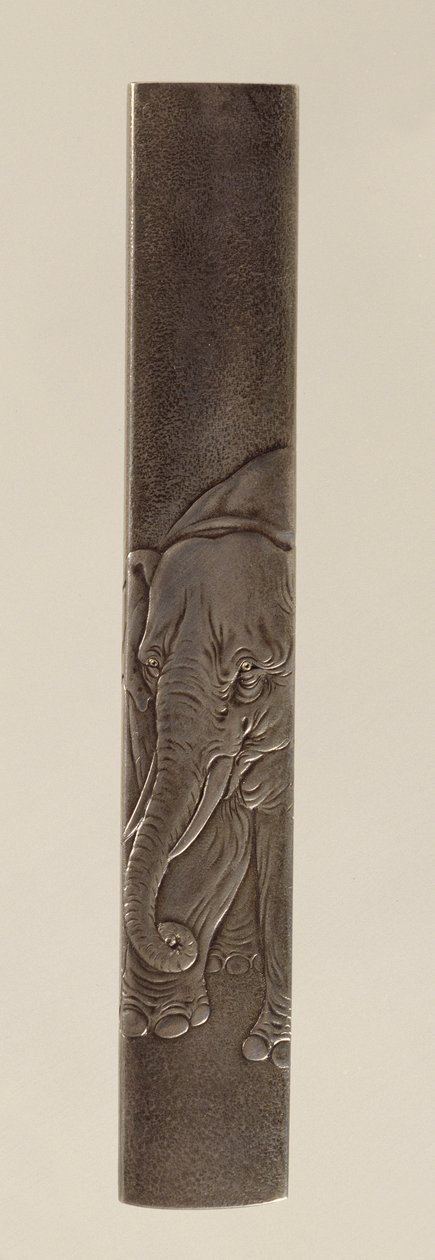 Okucie miecza, okres Edo 1615-1868 (inkrustowany brąz) (odwrotność patrz 142625) autorstwa Japanese School