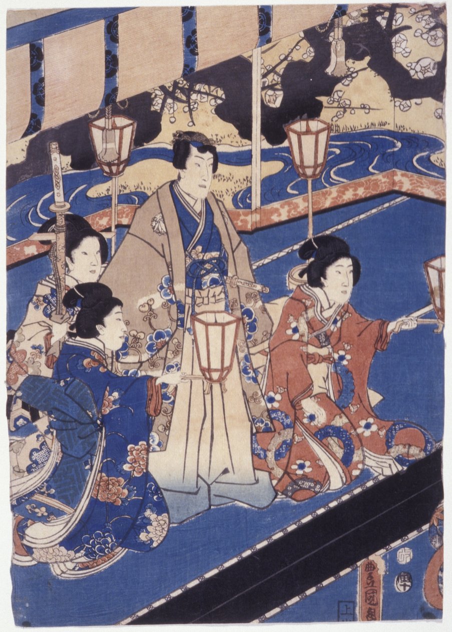 Bez tytułu (drzeworyt kolorowy) autorstwa School Japanese