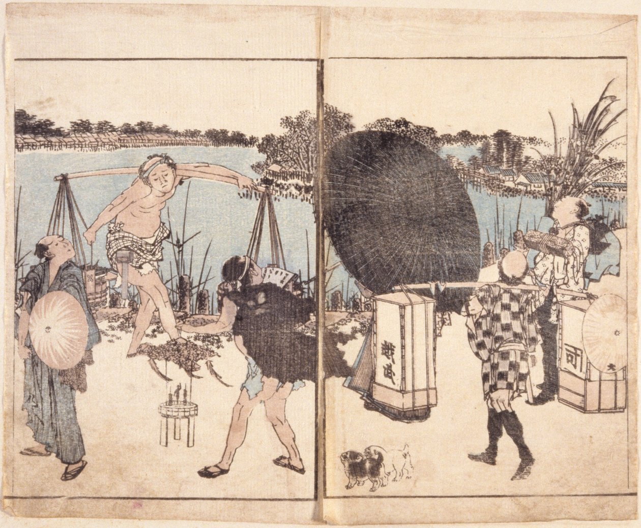Bez tytułu (drzeworyt kolorowy) autorstwa School Japanese