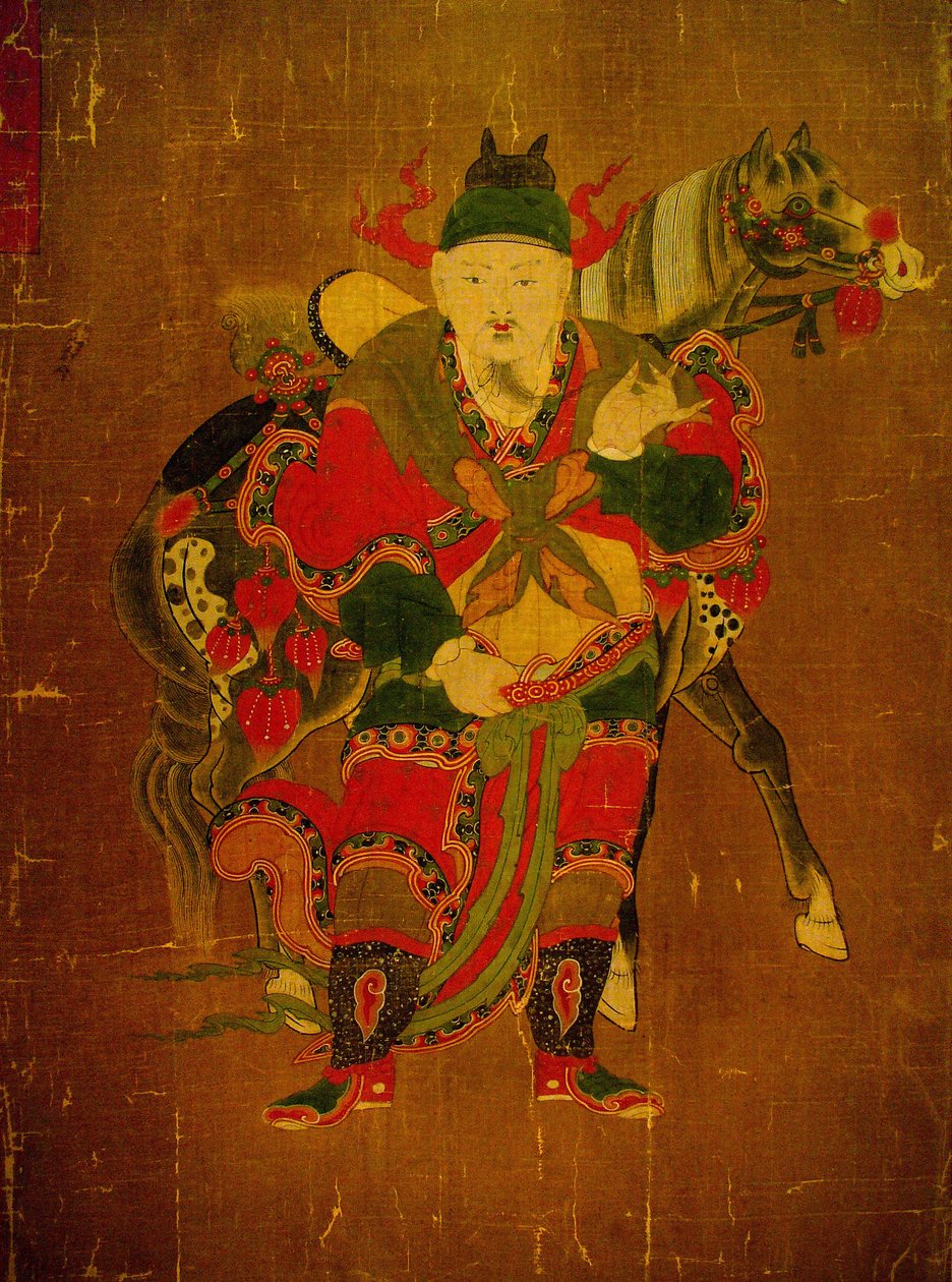 Posłaniec piekła z koniem, obraz na rolce konopnej, okres Joseon (Choseon, Choson) (1392-1910), Kree. Muzeum Narodowe w Seulu, Republika Korei autorstwa School Korean