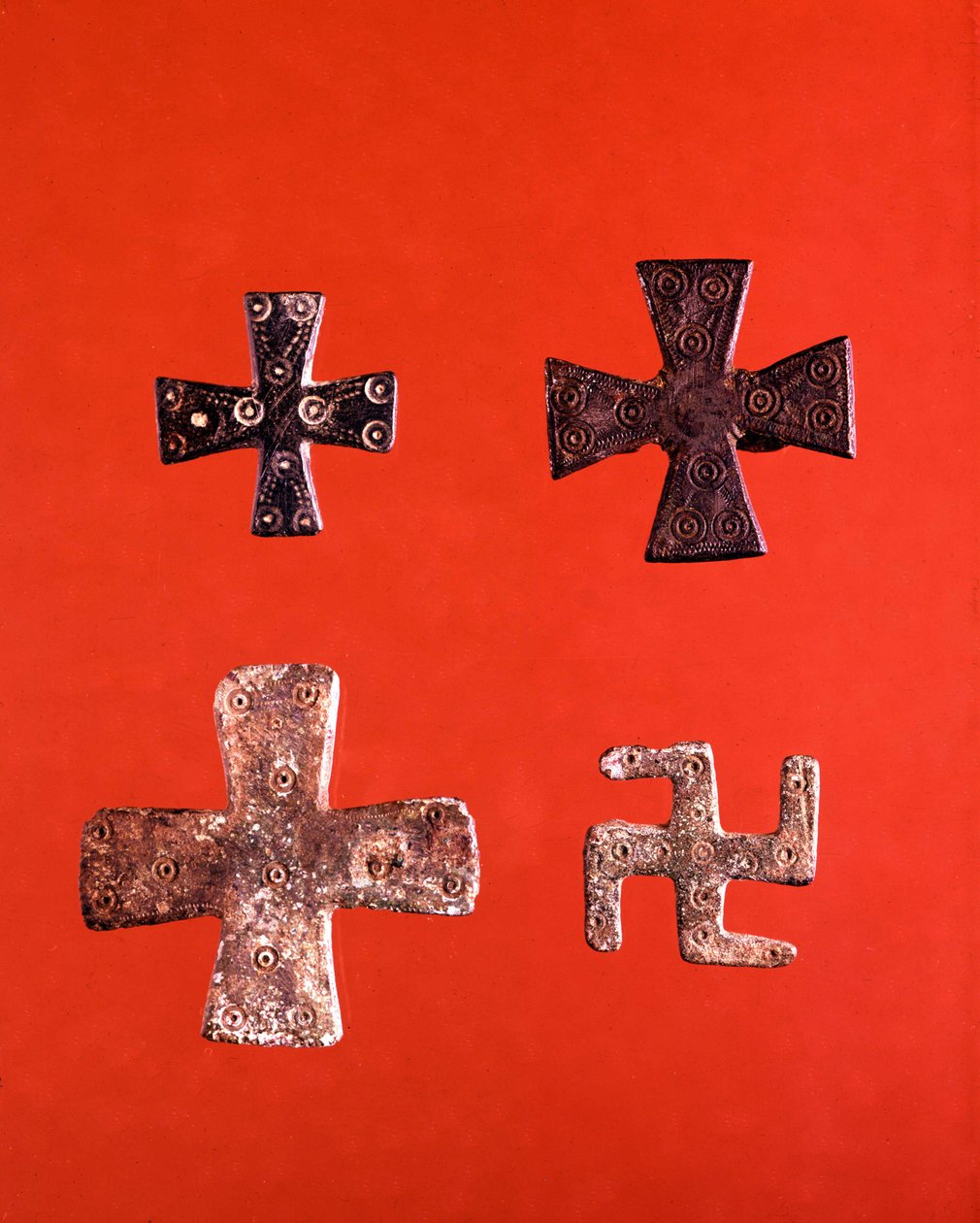 Krzyże Lombardzkie z VI i VII wieku. Museo di Cividale Friuli. autorstwa School Lombard