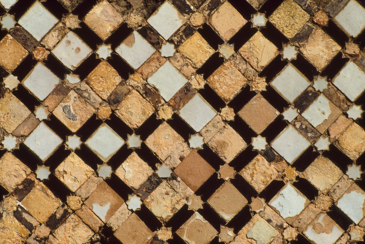 Nekropolia Chella, detal ozdobnego panelu (mozaika) autorstwa School Moroccan