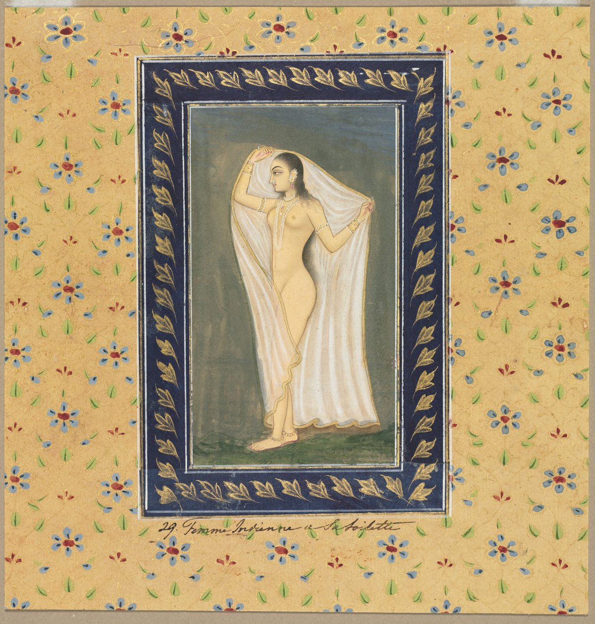 Dama po kąpieli autorstwa School Mughal