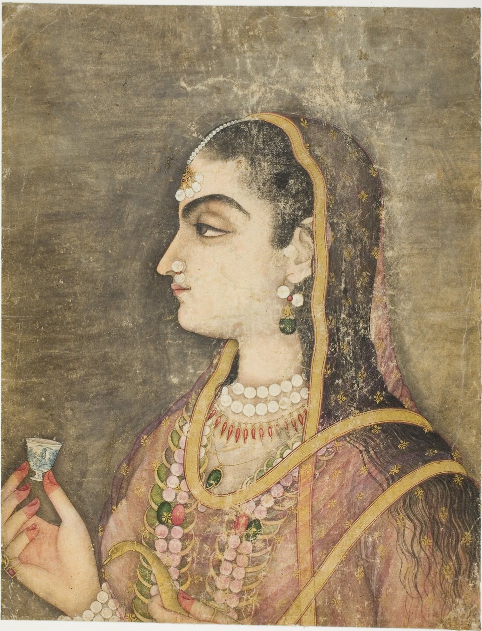 Portret księżniczki autorstwa School Mughal