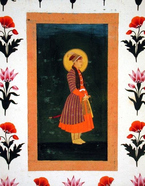 Stojący portret władcy, z Małego Albumu Clive autorstwa School Mughal