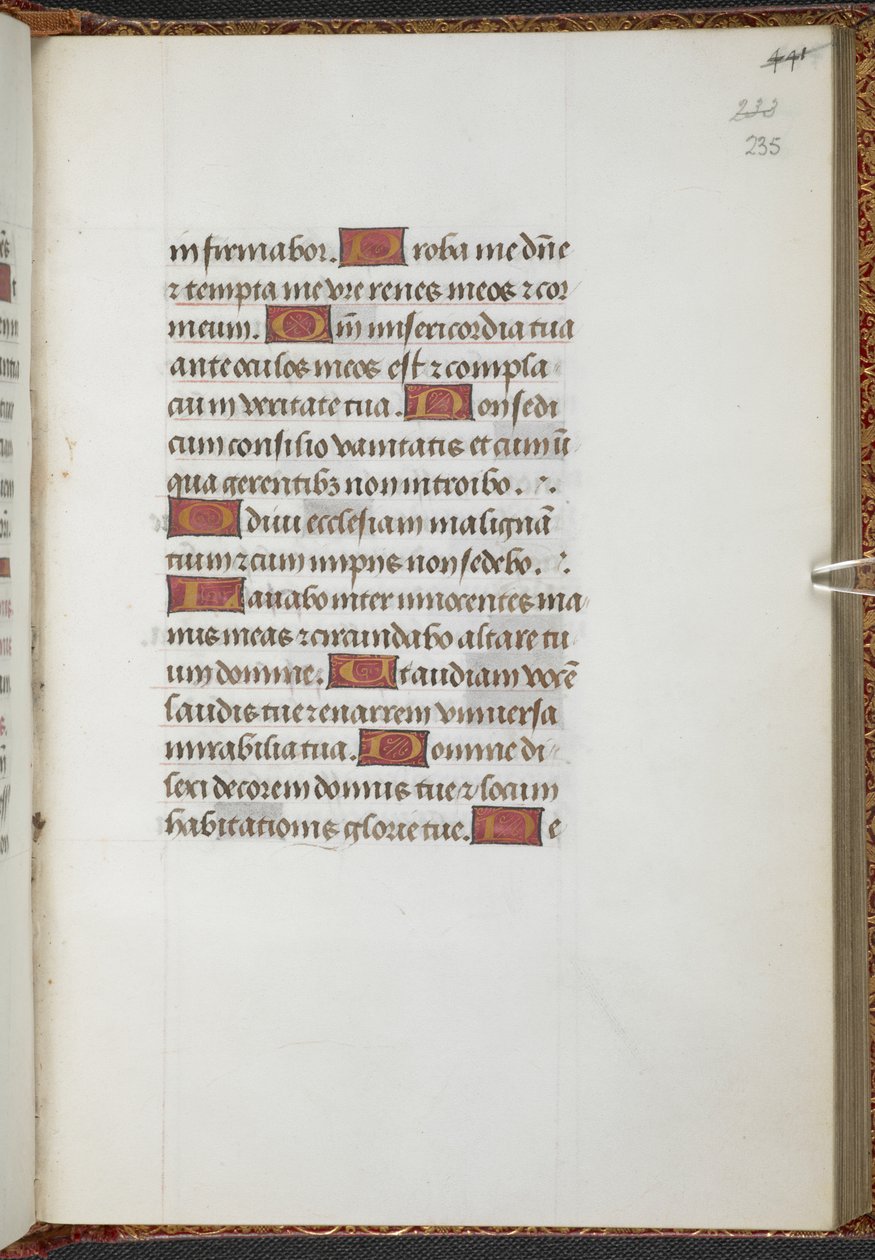 Kings 9, f.235r, Księga godzin, użycie Sarum ("Księga godzin Anny Boleyn") (welin) autorstwa School Netherlandish