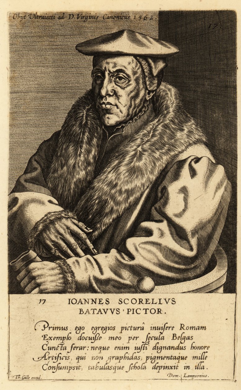 Portret Jana van Scorela, holenderskiego malarza autorstwa School Netherlandish