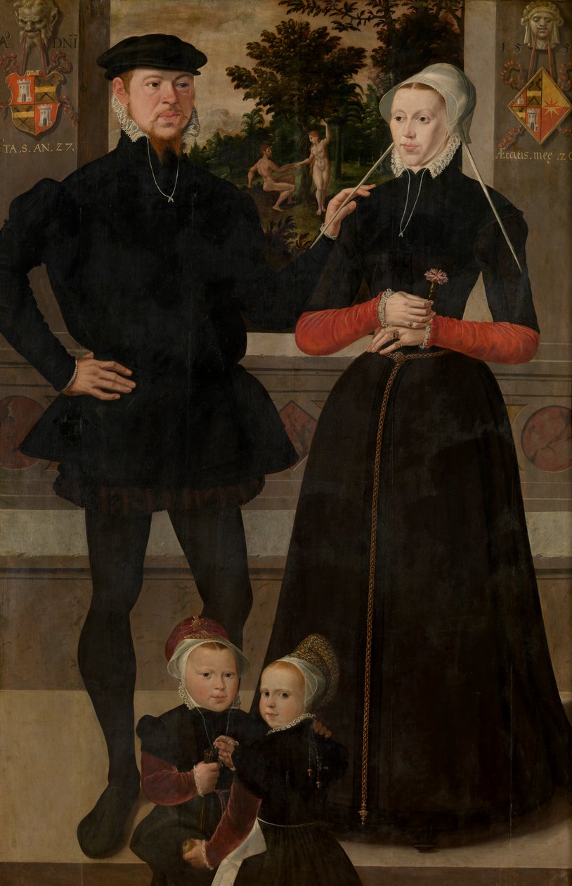 Portret rodziny autorstwa School Netherlandish