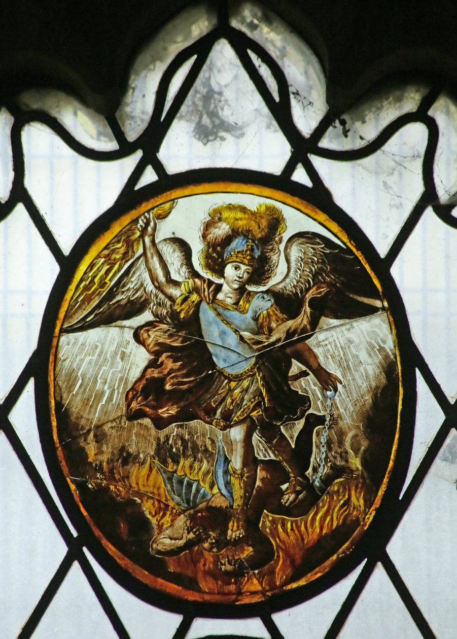 Roundel: St Michael (witraż) autorstwa School Netherlandish