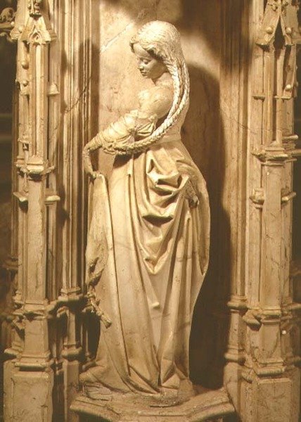 Statuetka Mądrej Dziewicy z grobu Filiberta Pięknego (1480-1504) Księcia Sabaudii, po 1504 (marmur) autorstwa School Netherlandish