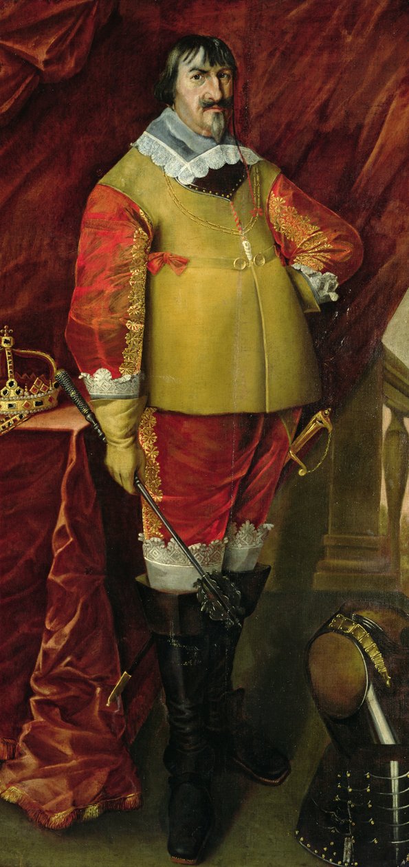 Król Chrystian IV (olej na płótnie) autorstwa School Norwegian
