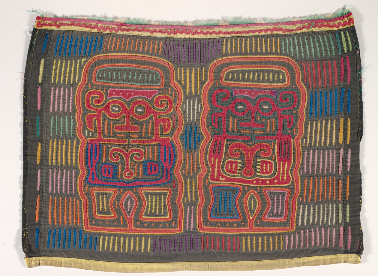 Panel koszuli (mola), Kuna People, Wyspy San Blas, ok. 1950 (bawełna z aplikacjami) autorstwa School Panamanian