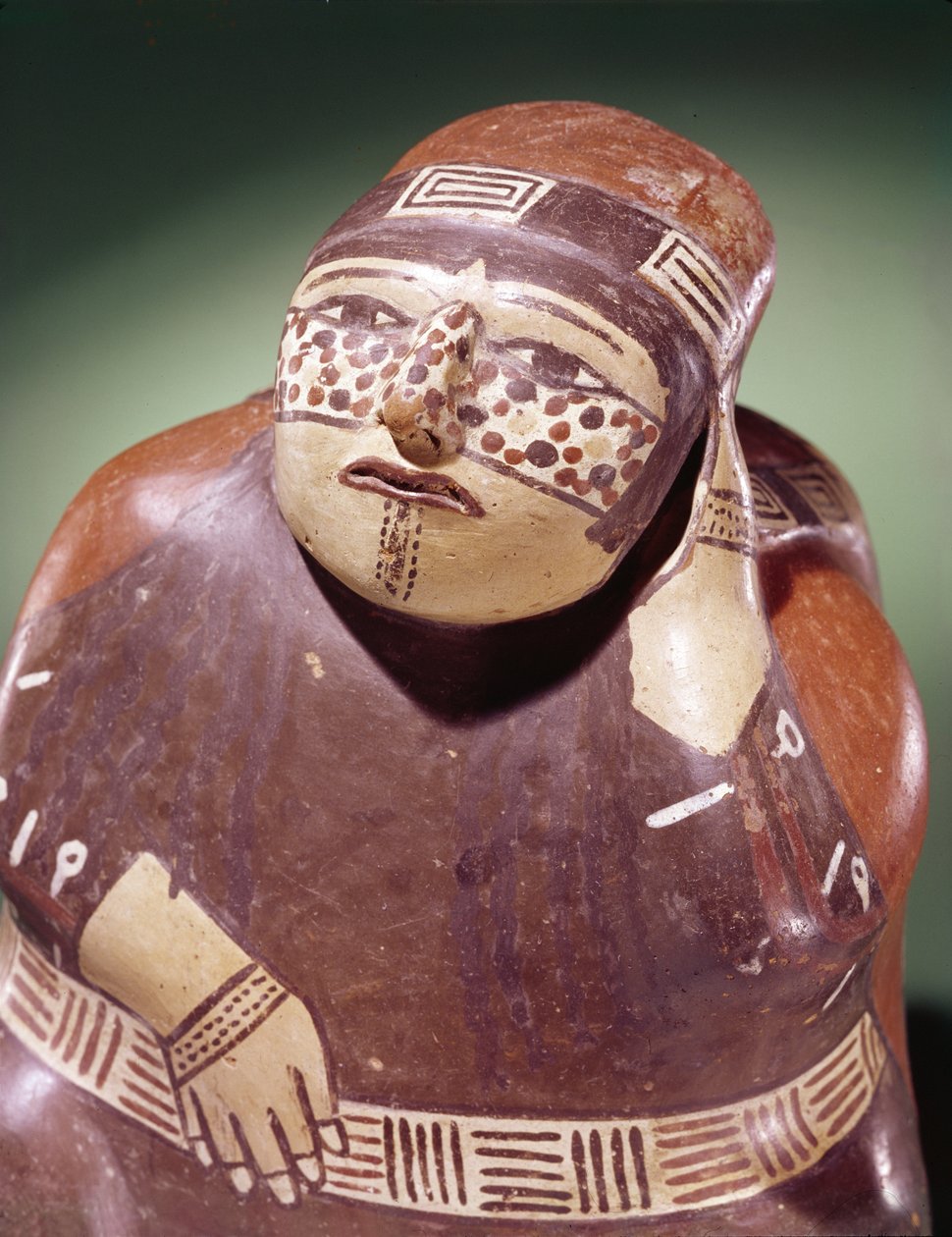 Zbieracz kakao ceramiki, kultura Nazca (ceramika) (detal z 231883) autorstwa School Peruvian