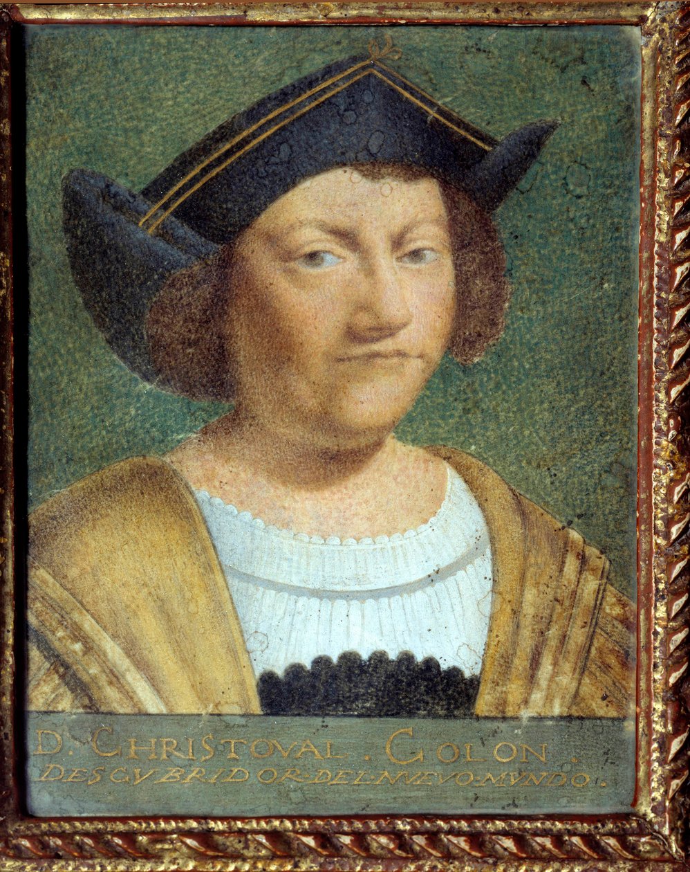 Portret nawigatora Krzysztofa Kolumba (1451-1506) Malowanie na papierze welinowym szkoły portugalskiej autorstwa School Portuguese