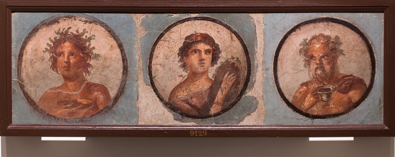 Portrety z medalionami, Pompeje autorstwa School Roman