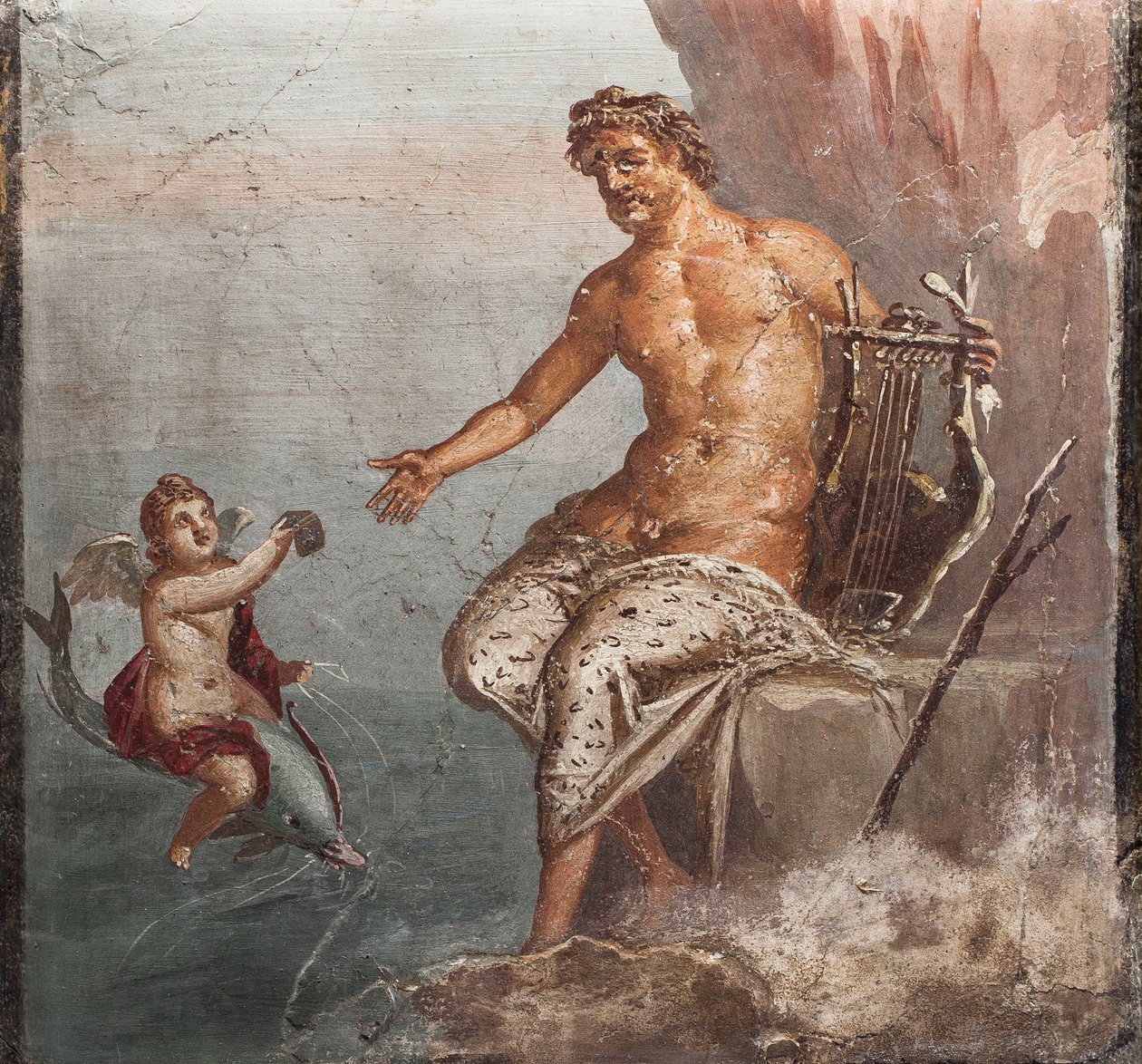 Polifem i Galatea, Herkulanum autorstwa School Roman
