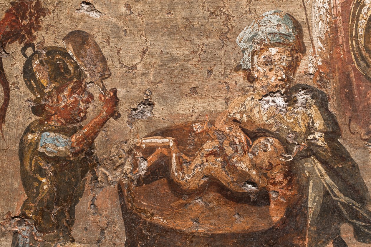Sąd Salomona, Pompeje autorstwa School Roman