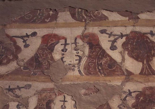Ozdoba na grobowiec, szkoła smoleńska, ok. 1200 (fresk i secco) autorstwa School Russian