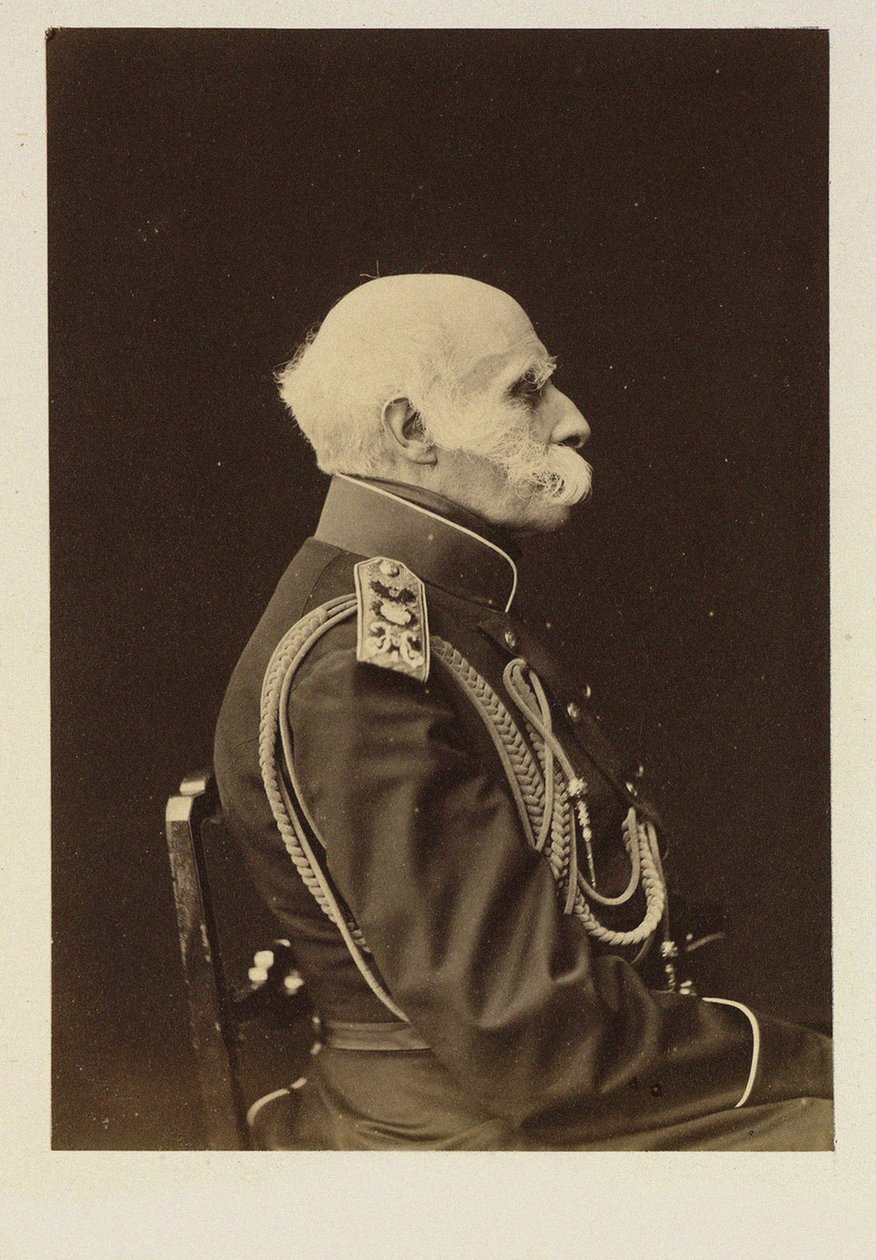 Hrabia Friedrich Benjamin von Lutke, niemiecki nawigator, geograf i badacz Bałtyku, poddany Imperium Rosyjskiego - Portret hrabiego Fiodora Pietrowicza Litke (1797-1882), Anonim . Litografia autorstwa School Russian