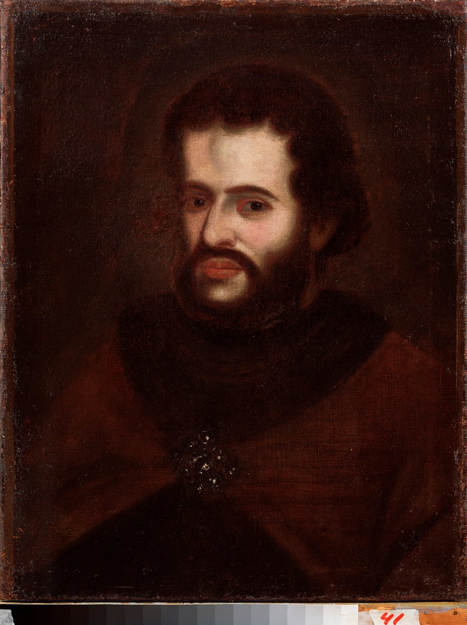 Portret cara Iwana W Aleksiejewicza (1666-1696). Obraz rosyjskiego mistrza, olej na płótnie, pocz. XVIII w. Narodowa Galeria Sztuki Republiki Komi, Sykyivkar (Rosja). autorstwa School Russian