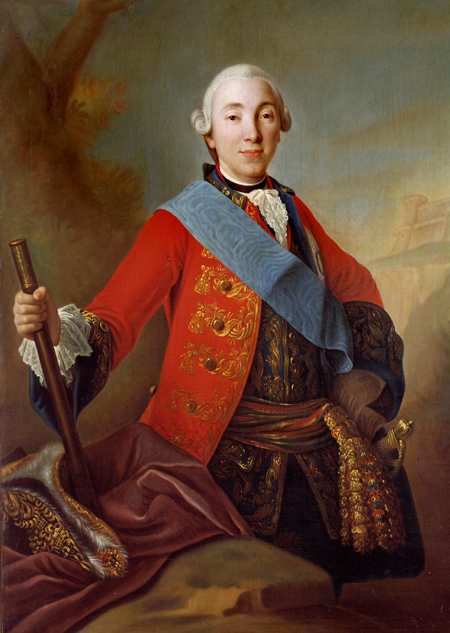 Portret Piotra III Fiodorowicza (1728-1762) cara rosyjskiego Obraz szkoły rosyjskiej XVIII wieku. 1758 Petersburg. Ermitaż autorstwa School Russian