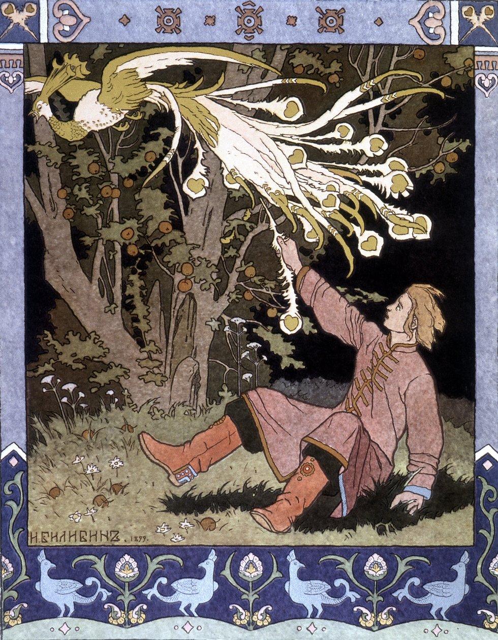 Weź „Ognisty ptak” – rosyjska ilustracja autorstwa School Russian