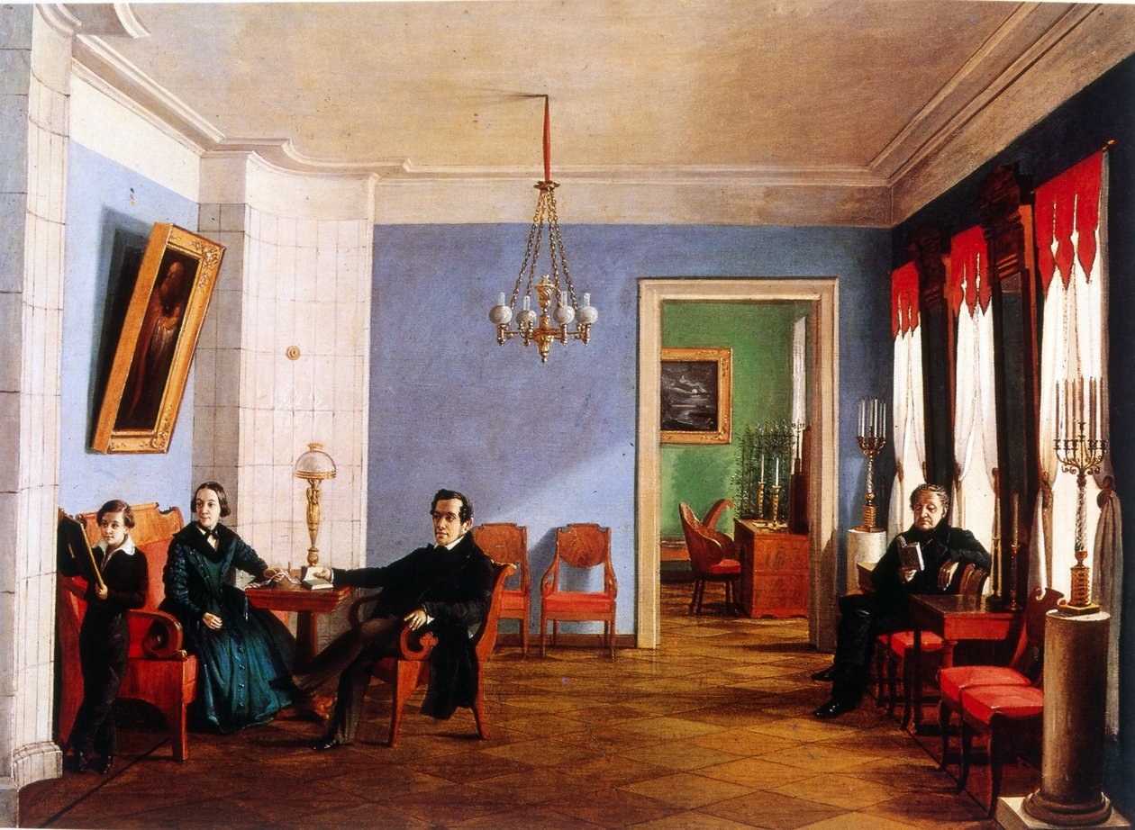 Rodzina Batiniewów w swoim mieszkaniu w Moskwie autorstwa School Russian